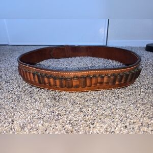 Leather Ammo Ammunition Belt 24 Rounds